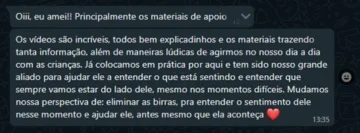 Depoimento de professora sobre o método